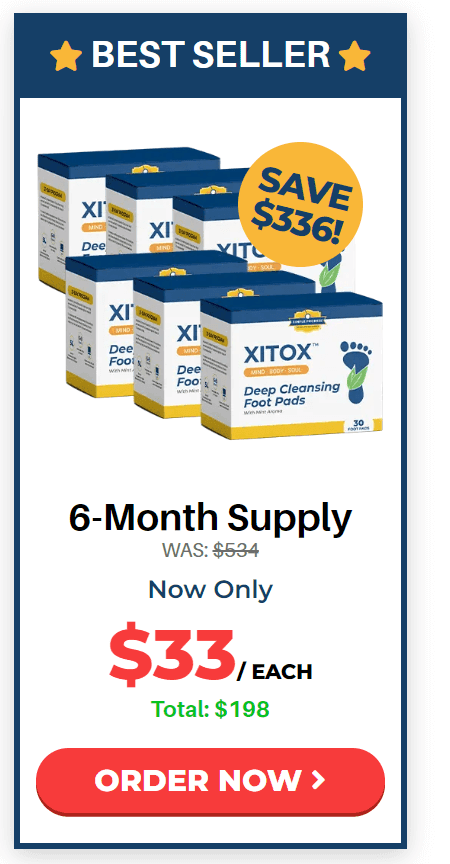  Xitox Foot Pads 6 bottles